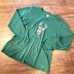 Life is Good Long Sleeved Christmas Tee Sz XXL